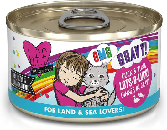B.F.F OMG Lots-O-Luck duck & Tuna dinner in gravy 2.8oz