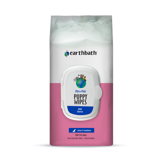 Earth Bath Puppy Wipes Wild Cherry-100ct
