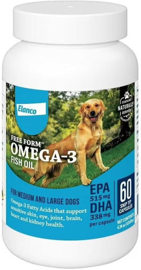 Elanco Free Form Omega-3 Fish Oil Liquid Pump Supplement